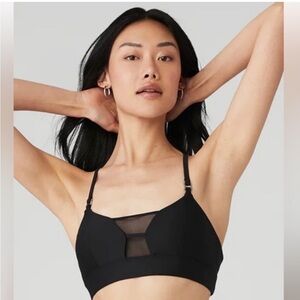Alo Yoga Airlift mesh allure bra in black size small